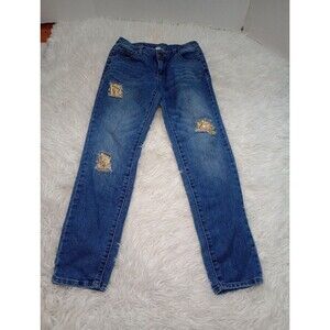 Cherokee Girls Skinny Jeans Size 12 Teal Stretch